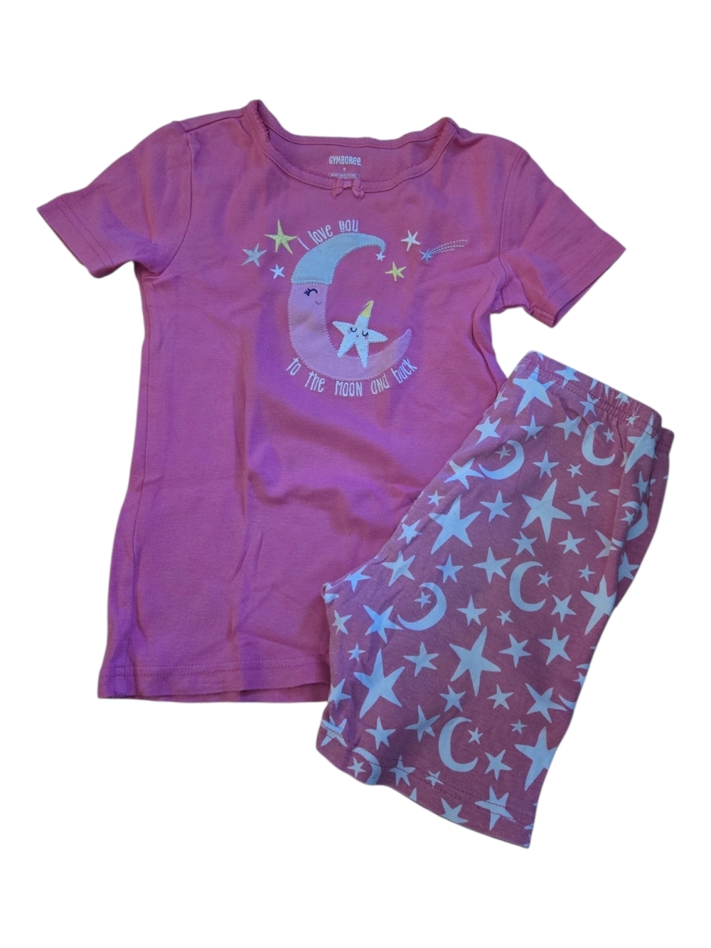 Gymboree Pink Moon & Star Short Pajama Set